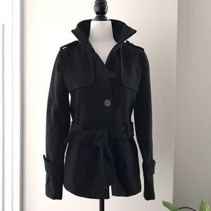 🖤ZARA Basic high collar Jacket black